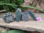 Natural Libethenite Crystals on Dolomite Matrix Specimens x 4 From Shituru, Congo