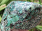Polished Emerald Mica 'Mutokolite' Standing Free Forms x 2 From Mutoko, Zimbabwe