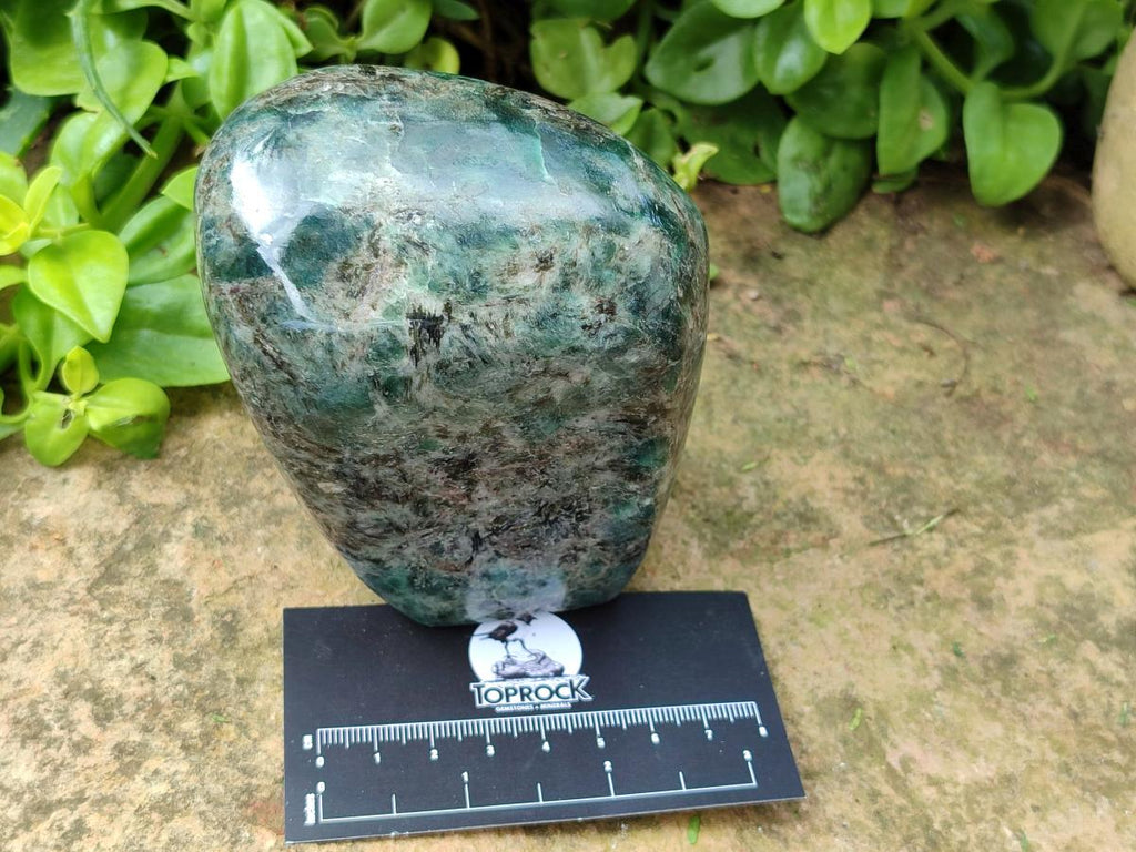 Polished Emerald Mica 'Mutokolite' Standing Free Forms x 2 From Mutoko, Zimbabwe