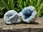 Natural Blue Celestite Specimens x 2 From Sakoany, Madagascar