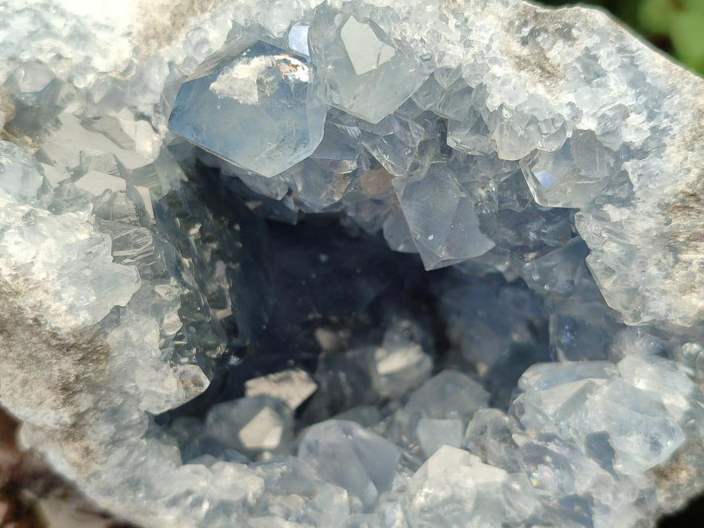Natural Blue Celestite Specimens x 2 From Sakoany, Madagascar