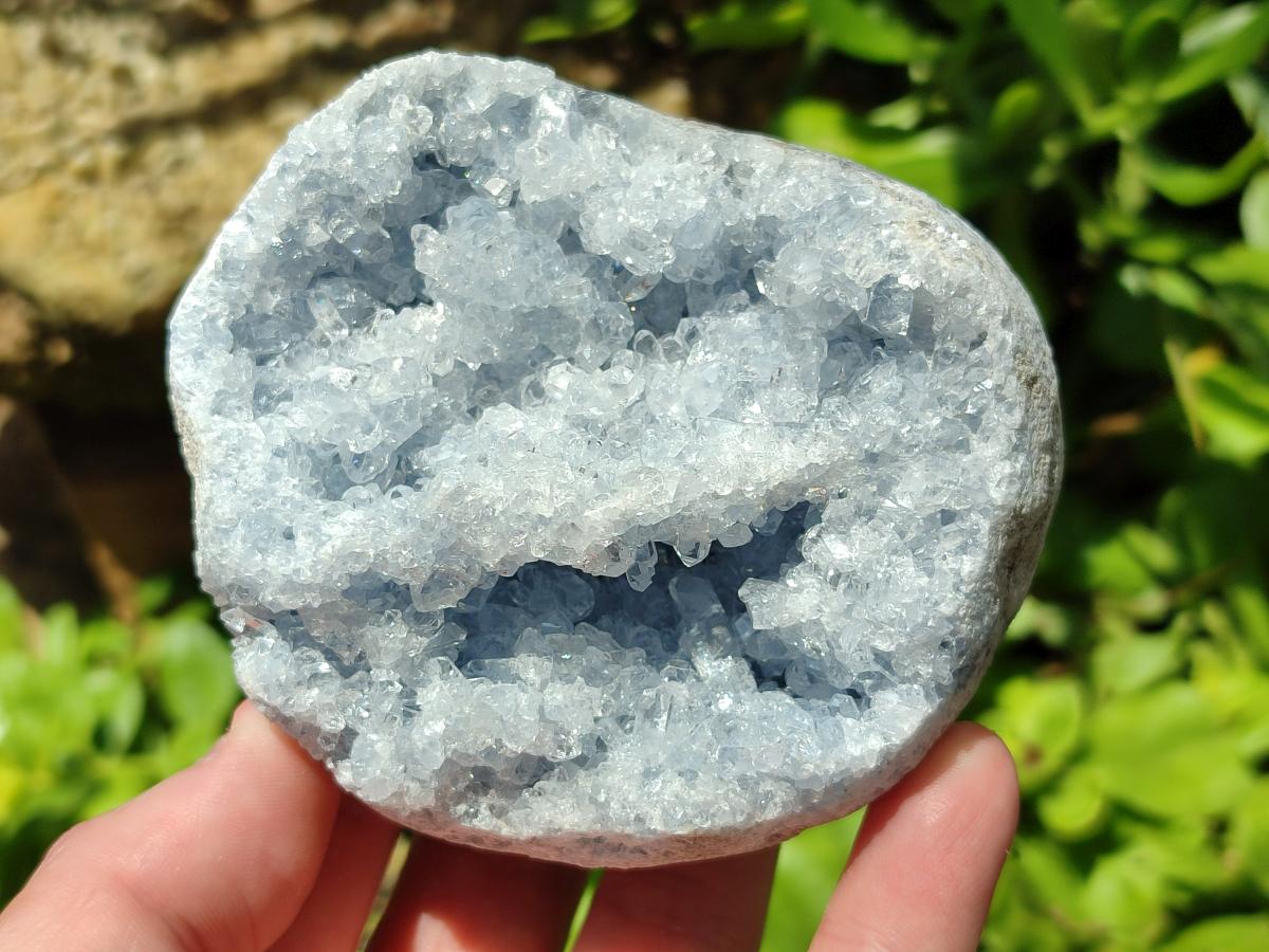 Natural Blue Celestite Specimens x 2 From Sakoany, Madagascar