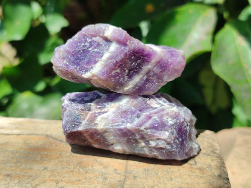 Natural Chevron Amethyst Dogtooth Crystals x 3kg Lot From Zambia