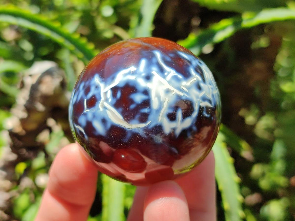 Polished Carnelian Agate Gemstone Spheres x 12 From Madagascar - Toprock Gemstones and Minerals 