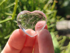 Polished Small Smokey and Clear Quartz Hearts x 35 From Madagascar