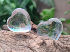 Polished Small Smokey and Clear Quartz Hearts x 35 From Madagascar