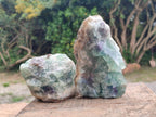 Natural Watermelon Fluorite Cobbed Specimens x 7 From Uis, Namibia