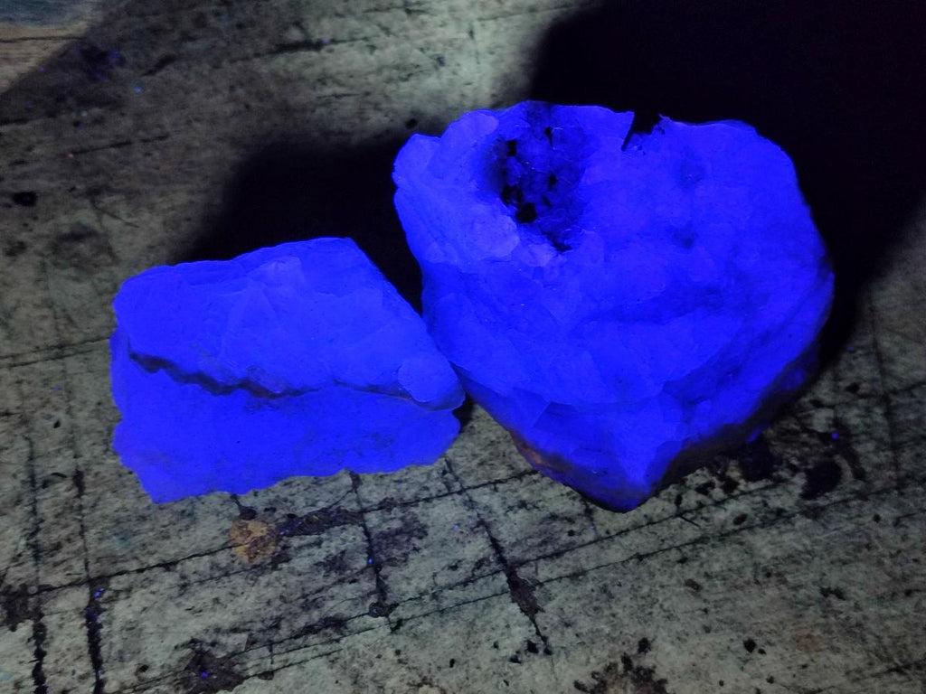 Natural Watermelon Fluorite Cobbed Specimens x 7 From Uis, Namibia