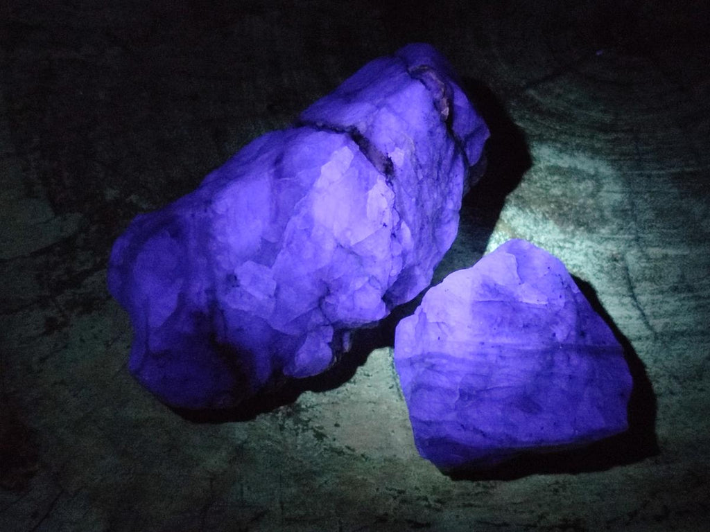 Natural Watermelon Fluorite Cobbed Specimens x 7 From Uis, Namibia