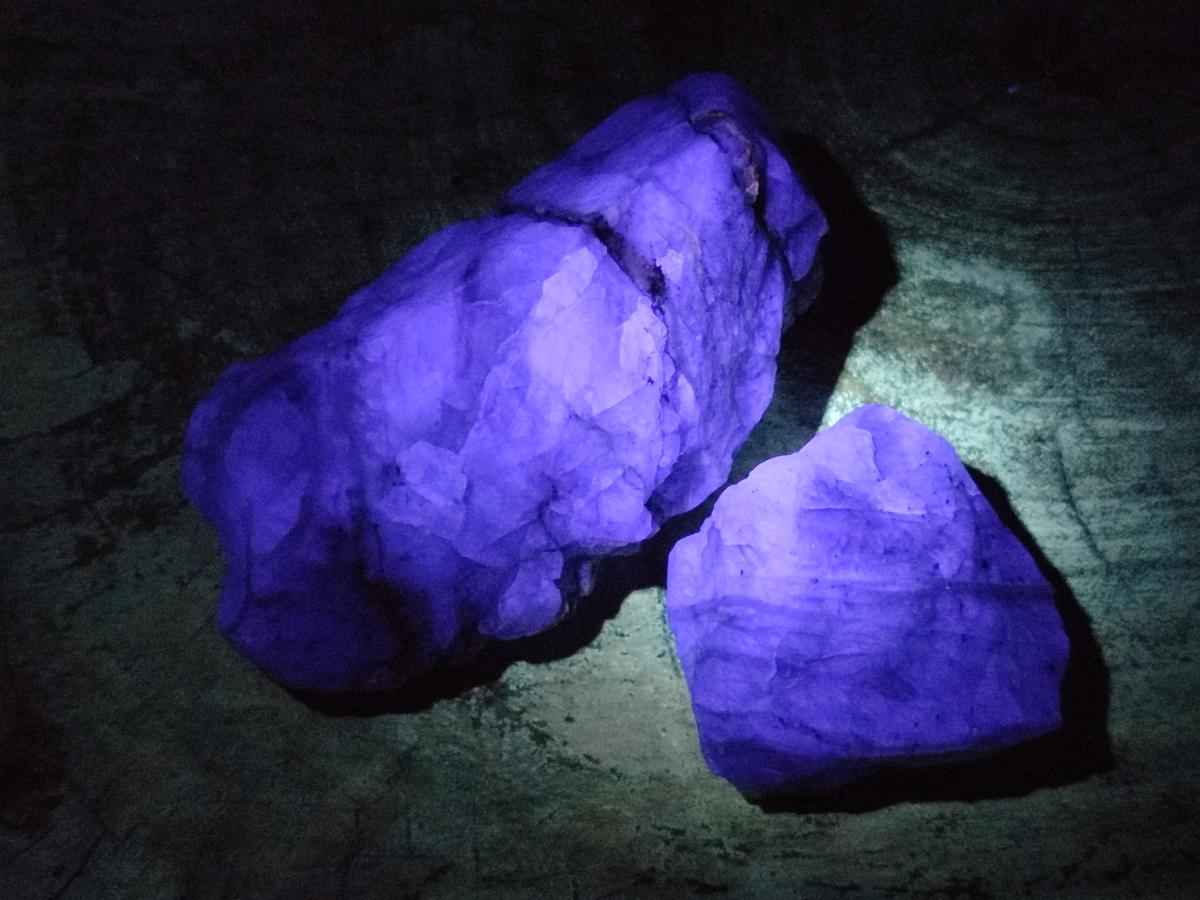 Natural Watermelon Fluorite Cobbed Specimens x 7 From Uis, Namibia