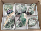 Natural Watermelon Fluorite Cobbed Specimens x 7 From Uis, Namibia