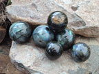 Polished Labradorite Spheres x 6 From Madagascar