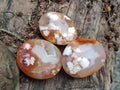 Polished Flower Agate Palm Stone x 20 From Antsahalova, Madagascar