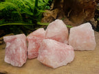 Natural Cobbed Rose Quartz Specimens x 5 From Northern Cape, South Africa