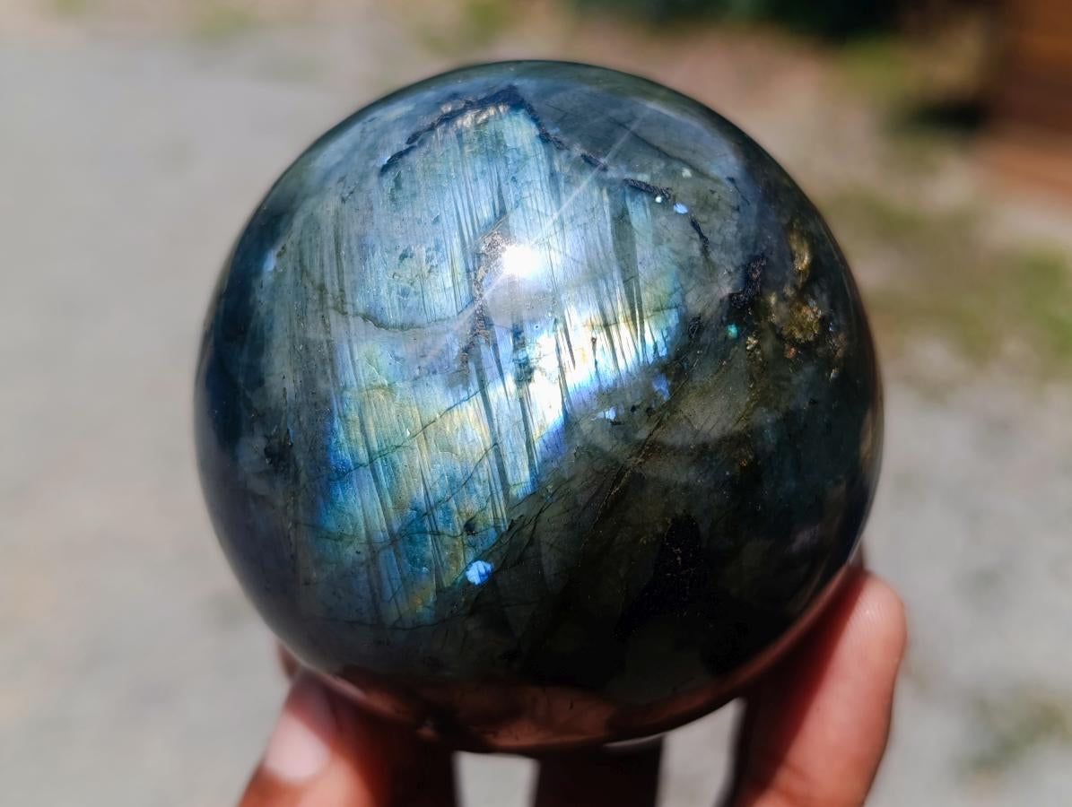 Polished Labradorite Spheres x 3 From Madagascar