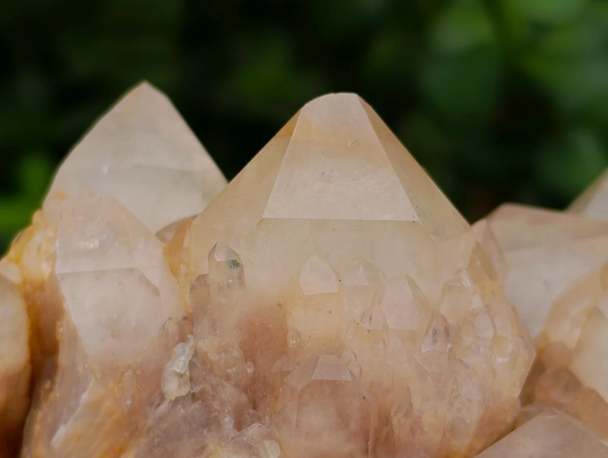 Natural White Phantom Cascading Smokey Luena Quartz Clusters x 2 From Luena, Congo