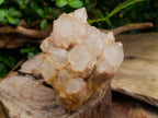 Natural White Phantom Cascading Smokey Luena Quartz Clusters x 2 From Luena, Congo