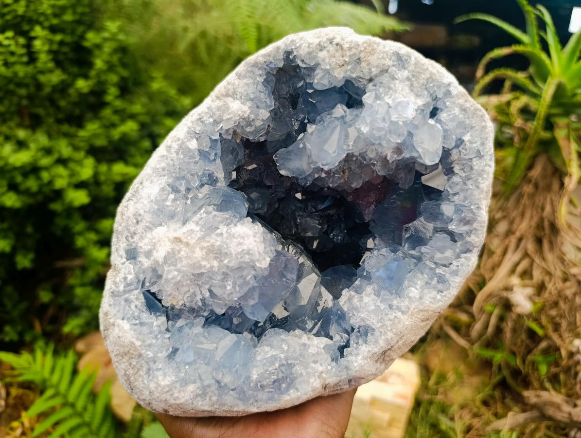 Natural XL Blue Celestite Geode Specimen x 1 From Sakoany, Madagascar