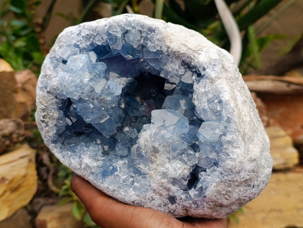 Natural XL Blue Celestite Geode Specimen x 1 From Sakoany, Madagascar