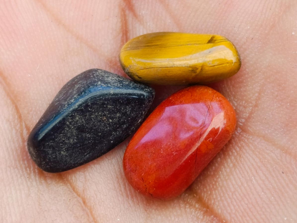 Polished Mini Mixed Tumbled Stone Tubs x 5 From Southern Africa