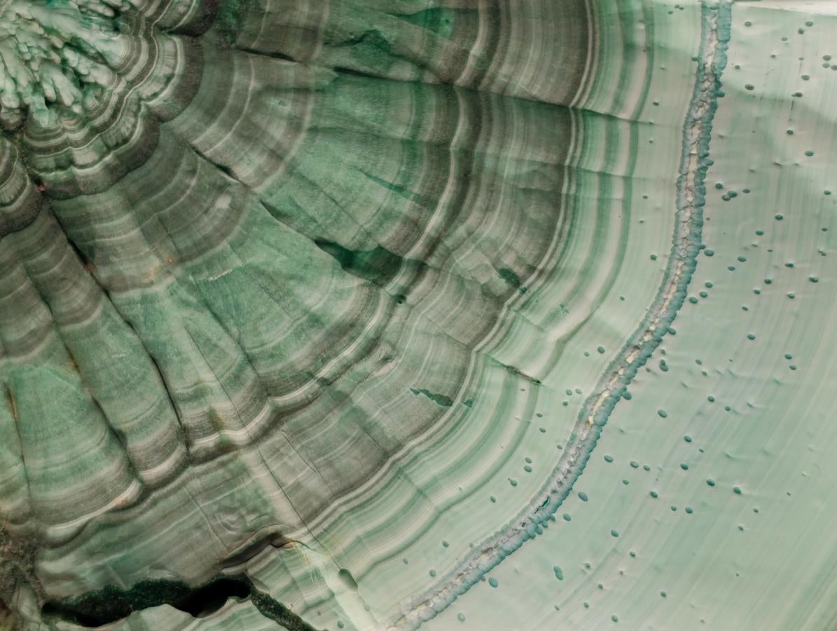 Natural Botryoidal Malachite Cutting Material x 2 From Congo