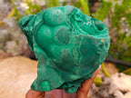 Natural Botryoidal Malachite Cutting Material x 2 From Congo