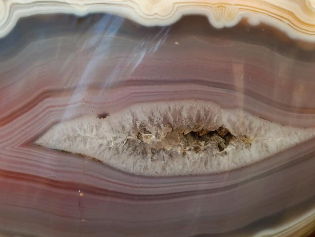 Polished One Side Red Shashe River Agate Nodules x 4 From Shashe River, Zimbabwe