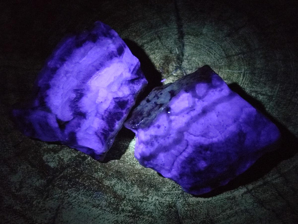 Natural Watermelon Fluorite Cobbed Specimens x 24 From Uis, Namibia