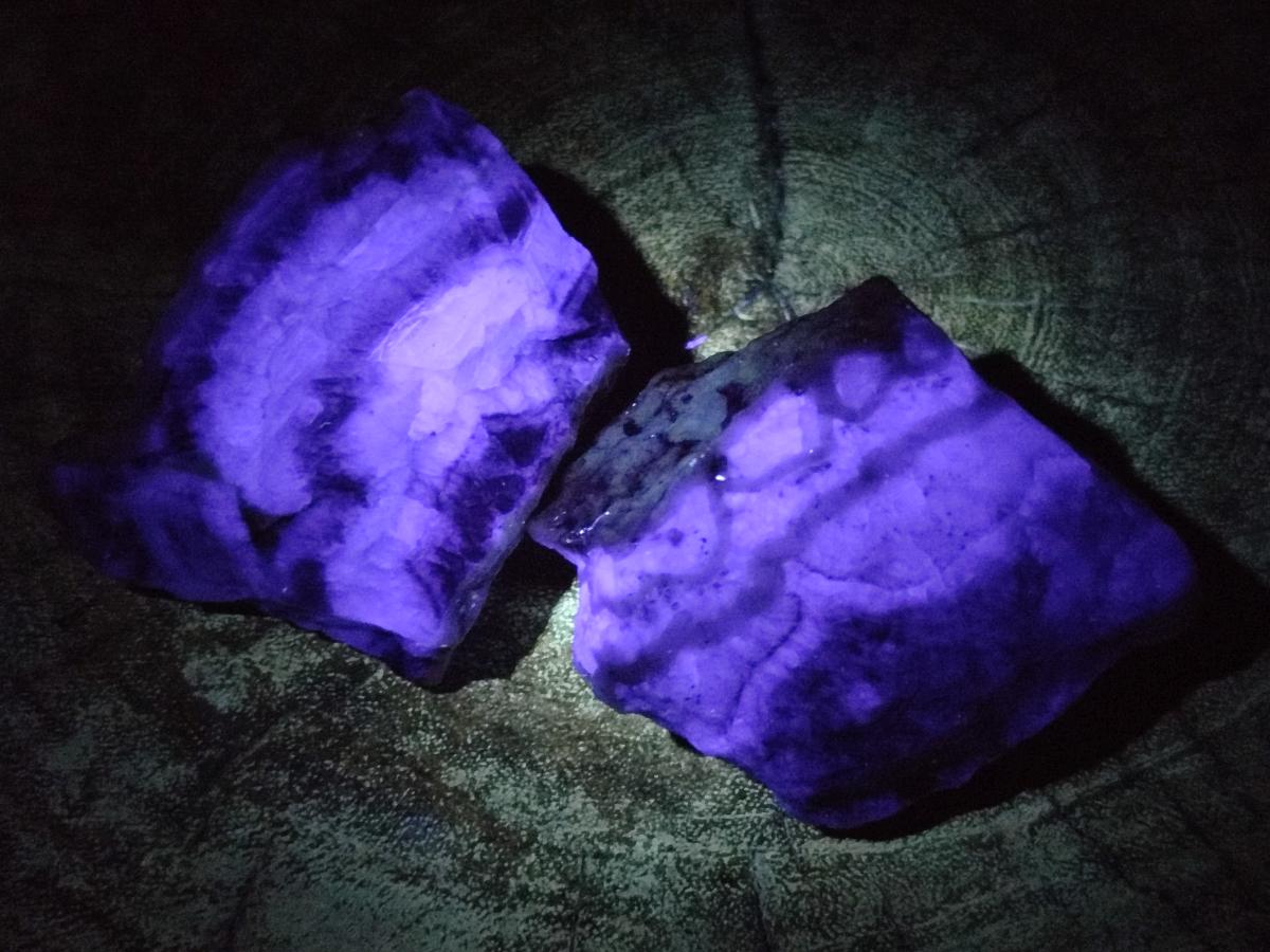 Natural Watermelon Fluorite Cobbed Specimens x 24 From Uis, Namibia