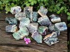 Natural Watermelon Fluorite Cobbed Specimens x 24 From Uis, Namibia