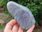 Polished Rare Purple Sunset Flash Labradorite Standing Free Forms x 2 From Madagascar