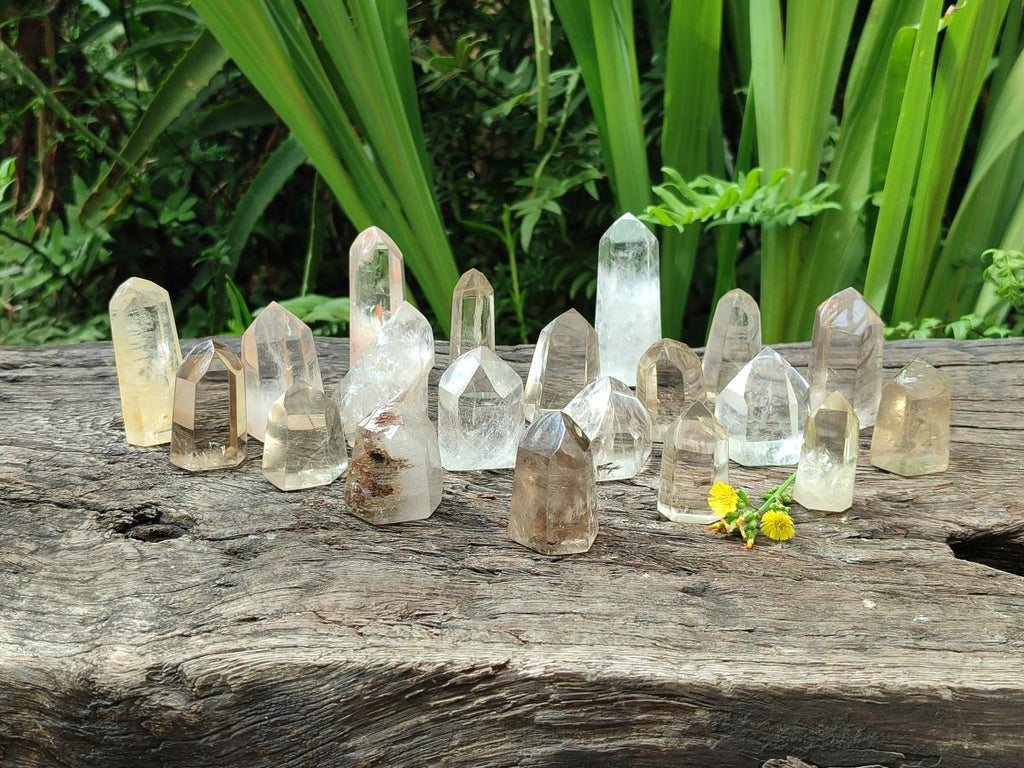 Polished Mixed Selected Quartz Crystals x 20 From Madagascar