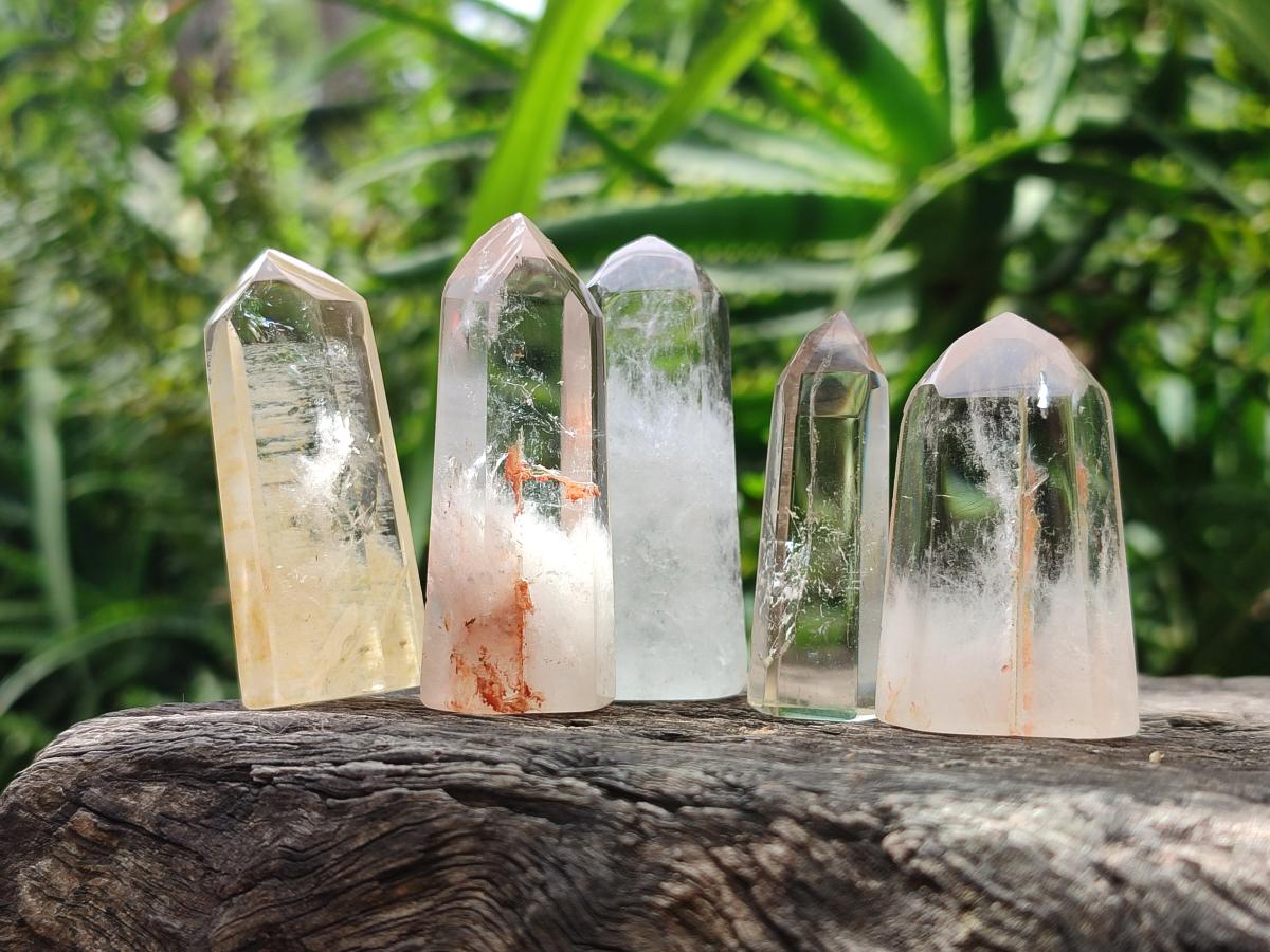 Polished Mixed Selected Quartz Crystals x 20 From Madagascar