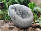 Polished Blue Celestite Eggs x 2 From Sakoany, Madagascar