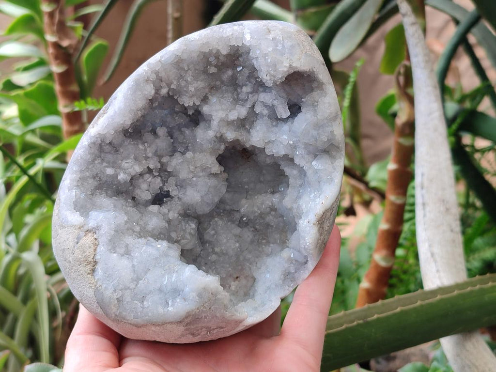 Polished Blue Celestite Eggs x 2 From Sakoany, Madagascar