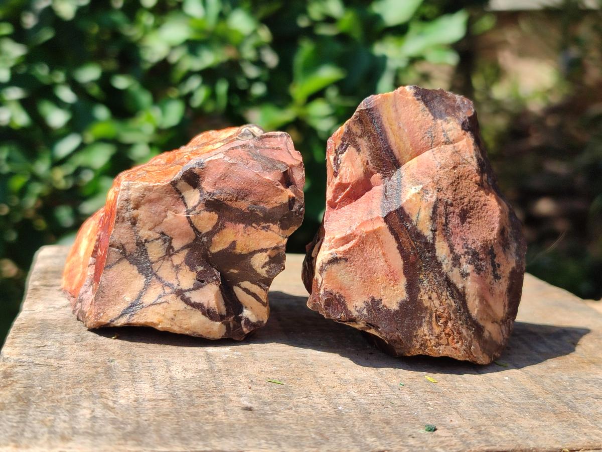 Natural Nguni Jasper Cobbed Specimens x 12 From Northern Cape, South Africa