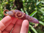 Hand Made Double Terminated Amethyst Copper Wire Wrapped Pendants - Sold Per Item - From Zambia - Toprock Gemstones and Minerals 