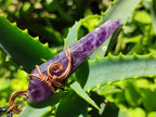 Hand Made Double Terminated Amethyst Copper Wire Wrapped Pendants - Sold Per Item - From Zambia - Toprock Gemstones and Minerals 