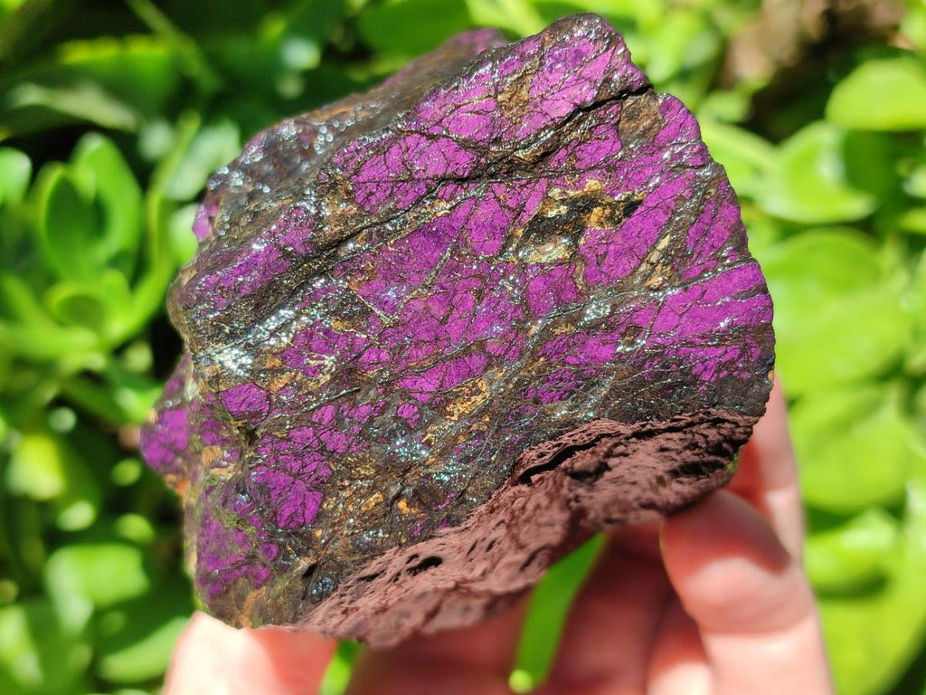 Natural Metallic Cobbed Purpurite Specimens x 4 From Erongo, Namibia