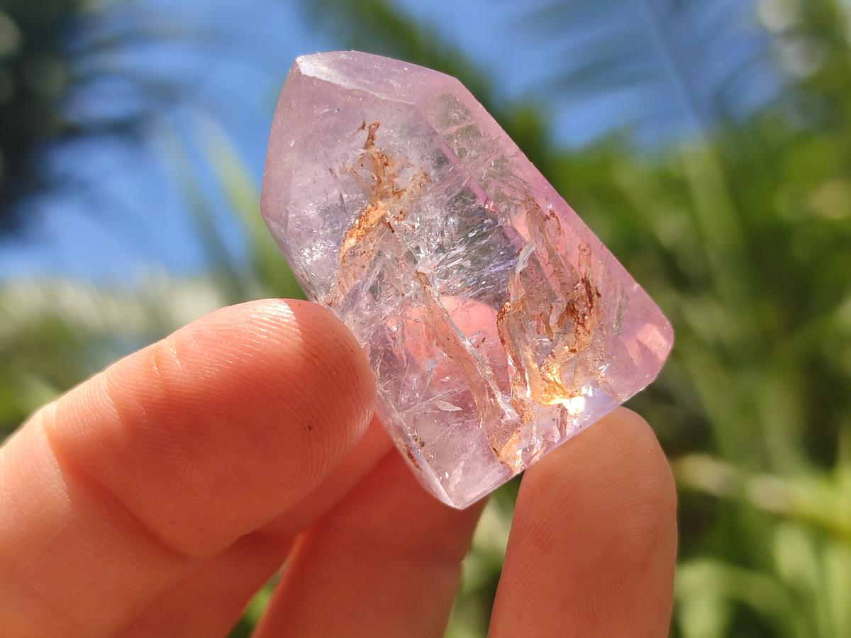 Polished Window Amethyst Crystals x 35 From Akansobe, Madagascar