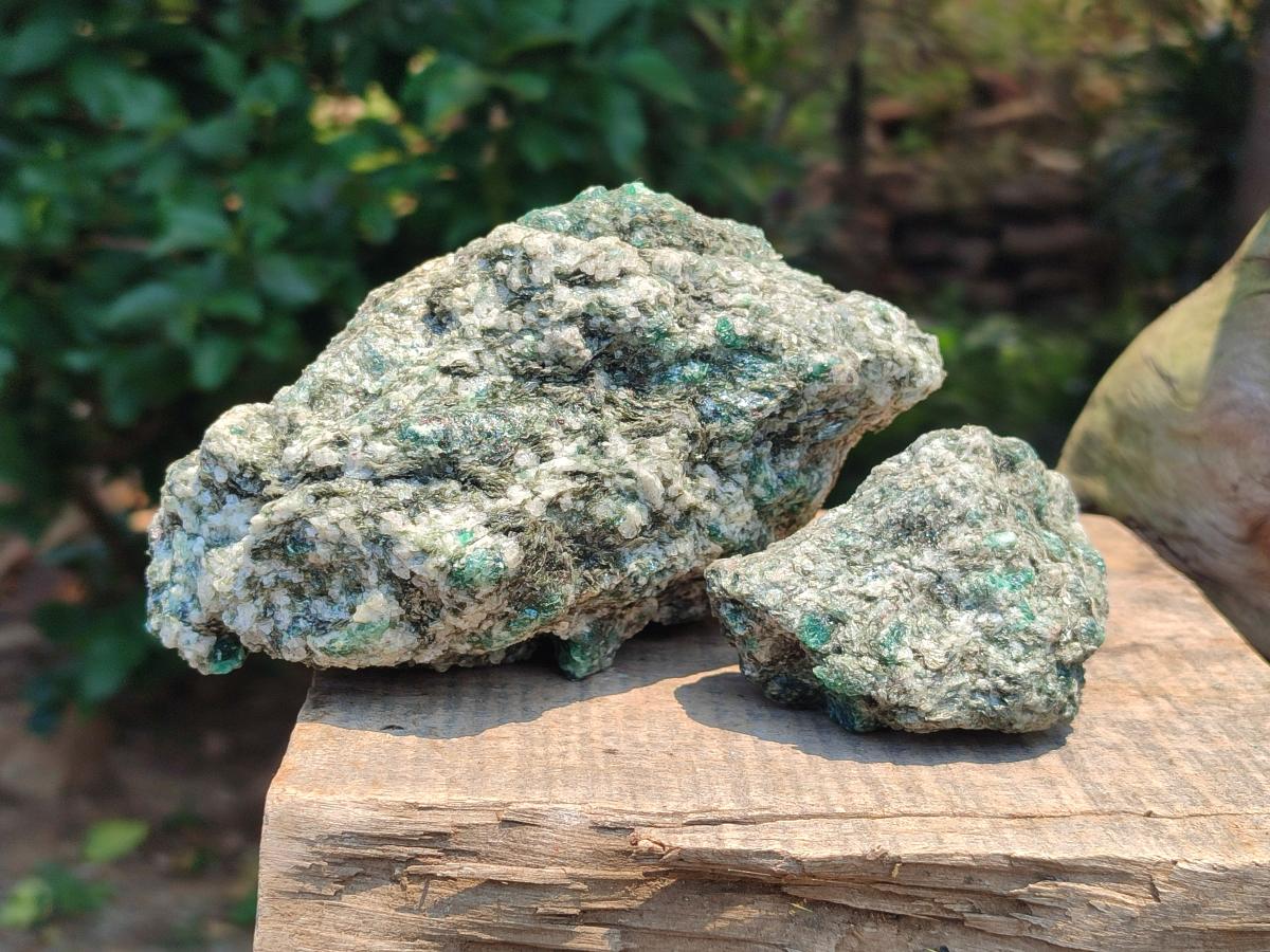 Natural Emerald Mica 'Mutokolite' Cobbed Specimens x 5 From Mutoko, Zimbabwe