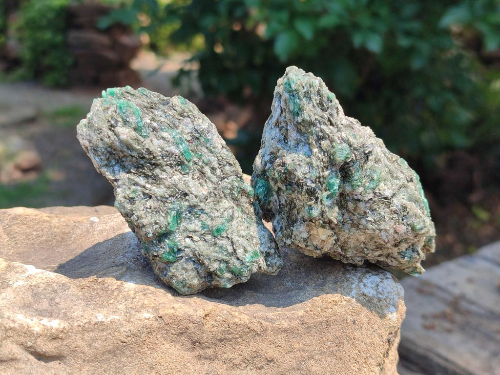 Natural Emerald Mica 'Mutokolite' Cobbed Specimens x 5 From Mutoko, Zimbabwe