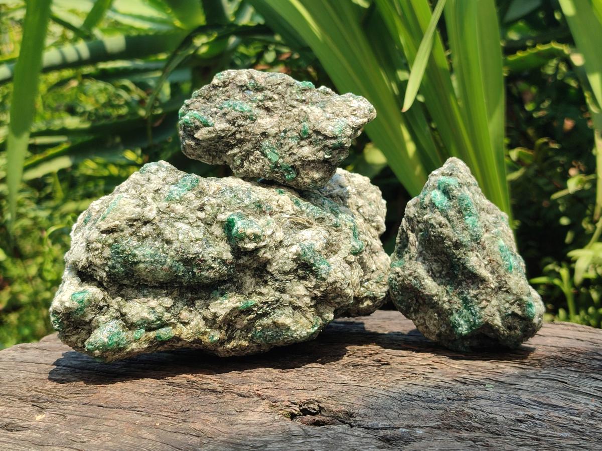 Natural Emerald Mica 'Mutokolite' Cobbed Specimens x 5 From Mutoko, Zimbabwe
