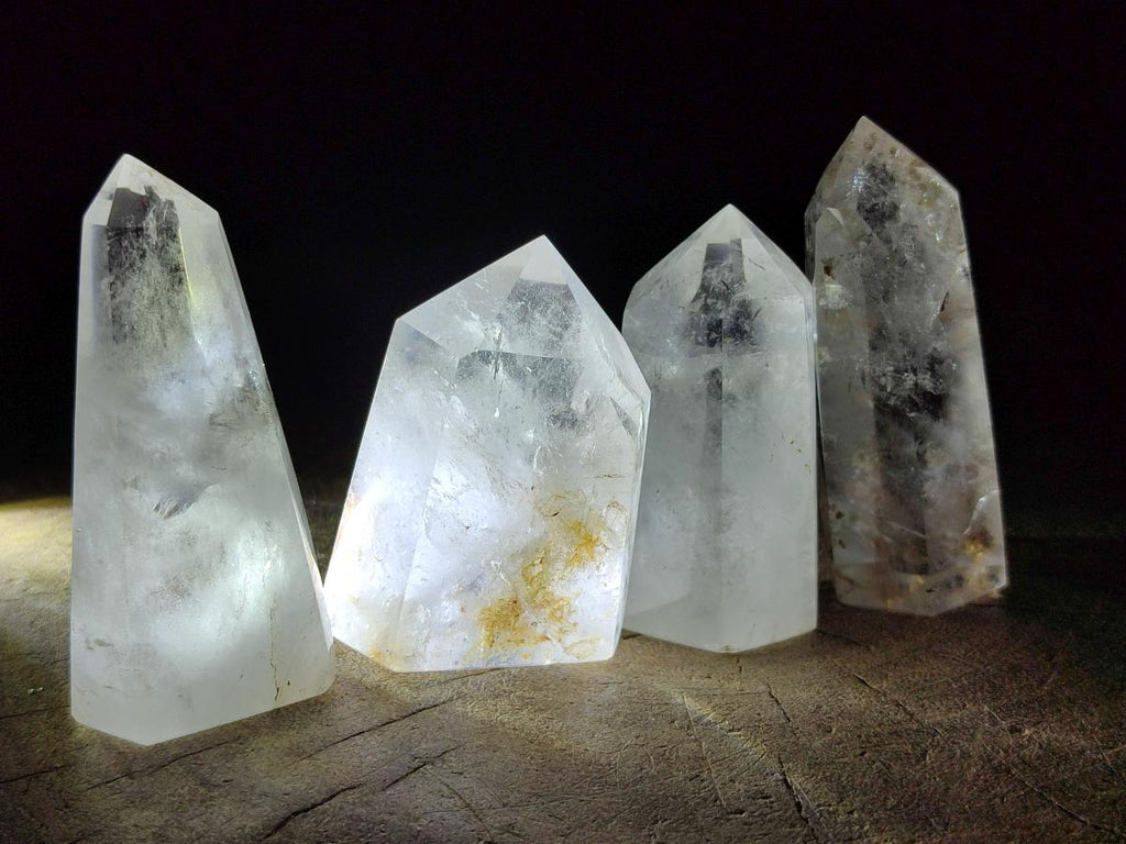 Polished Mixed Quartz Crystal Points x 13 From Madagascar