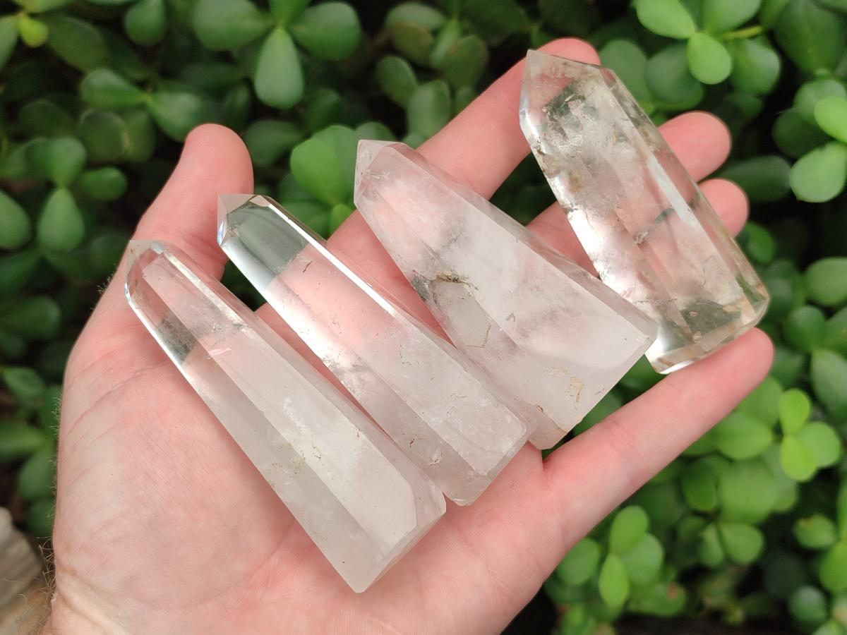 Polished Mixed Quartz Crystal Points x 13 From Madagascar