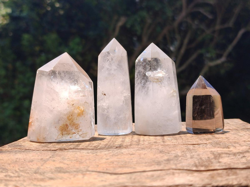 Polished Mixed Quartz Crystal Points x 13 From Madagascar
