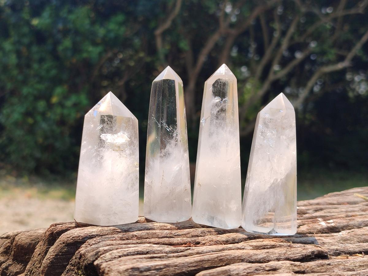 Polished Mixed Quartz Crystal Points x 13 From Madagascar
