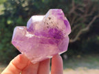 Polished Window Amethyst Crystals x 2 From Akansobe, Madagascar