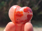 Polished Carnelian Agate Gemstone Hearts x 20 From Madagascar