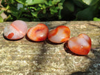 Polished Carnelian Agate Gemstone Hearts x 20 From Madagascar